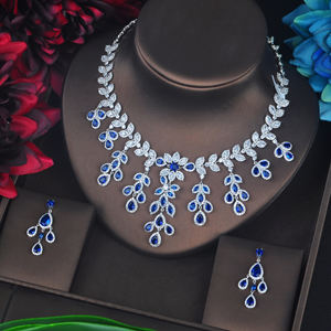 HIBRIDE di alta qualità giallo zircone cubico Set di gioielli di Design alla moda per le donne per anniversario di matrimonio fidanzamento da sposa - Product Image 4