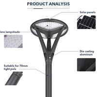 Lámpara Solar LED para Jardín de 50W, de Alta Luminosidad, IP65, para Exteriores, Precio al por Mayor