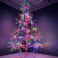 LED-Feuerwerk Weihnachtsbaum Riesige Landschaftsbeleuchtung für Außenbereich Hochzeit & Heimdekoration mit Mehrfarbiger IP65-Beleuchtung
