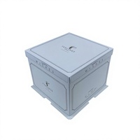 Boîte à gâteau blanche en gros avec fenêtre transparente en PVC, emballage cadeau haut de gamme pour pâtisserie
