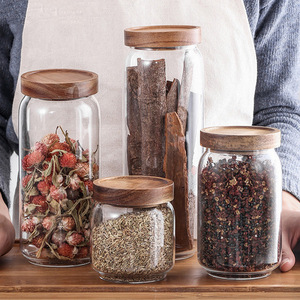 500Ml Glass Bottle Jar Borosilicate Glass Food Storage Container With Airtight Lid