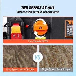 DB Wholesale Raboteuse de banc à deux vitesses et trois lames de 13 pouces, outil de travail du bois de 15 ampères, tête de coupe en spirale, moteur 220V pour la construction - Product Image 4