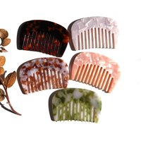 Vente chaude Plaque Peigne Acétate De Cellulose Antistatique Large Dent Peigne À Cheveux Portable Marbre Coiffure Tortue Shell Peigne À Cheveux