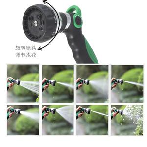 Pistola de agua para jardín con boquilla de plástico verde, patrones de pulverización variables, llave de pulgar para riego, lavado de coches y uso doméstico. - Product Image 2