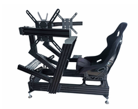 Next Level Pro F GT 6000 Series Simulador de Carreras de Realidad Virtual con Cabina Completa, Asiento Ergonómico y Triple Monitor