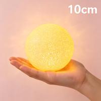 Lampe lune créative portable en plastique 12 cm, veilleuse à piles, lampe de scène/concert, décoration intérieure/extérieure