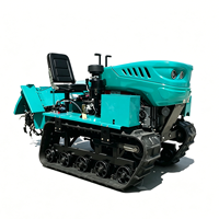 Tracteur agricole chenillé polyvalent 35 CV à double usage, ensemble complet pour la culture du riz paddy et des cultures sèches