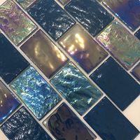 Tuiles de mosaïque en verre iridescent de 4 mm, tuiles de mosaïque pour piscine, tuiles de sol pour piscine