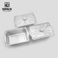 Moule de cuisson jetable en aluminium de 11 et 13 pouces avec couvercle, récipient alimentaire profond pour soupes, currys, ragoûts, traiteur et plats à emporter