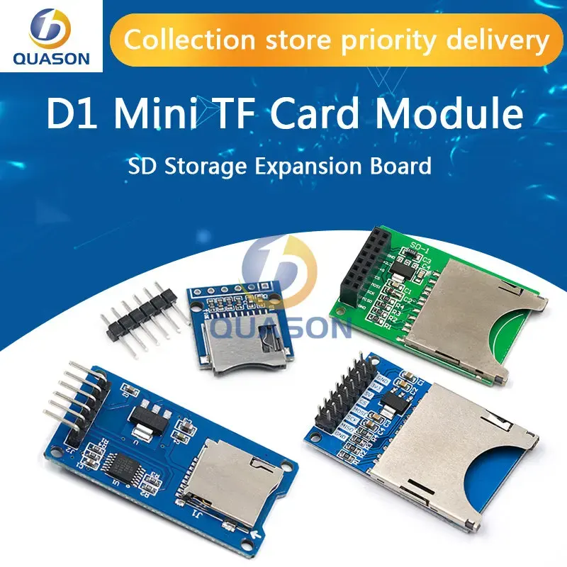 D1 Mini TF CardโมดูลMicro SDขยายการจัดเก็บMini Micro SD TF Cardหน่วยความจําShieldโมดูลพร้อมหมุดสําหรับArduino ARM AVR