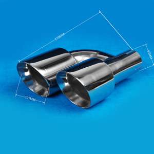 Mertop Racing — embout de silencieux d'échappement, 4 pouces, double sortie, en acier inoxydable, pour voiture - Product Image 2