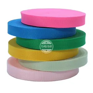 New PP plain grain webbing Recycled polypropylene tapes colorful Durable polyester luggage bags belt straps