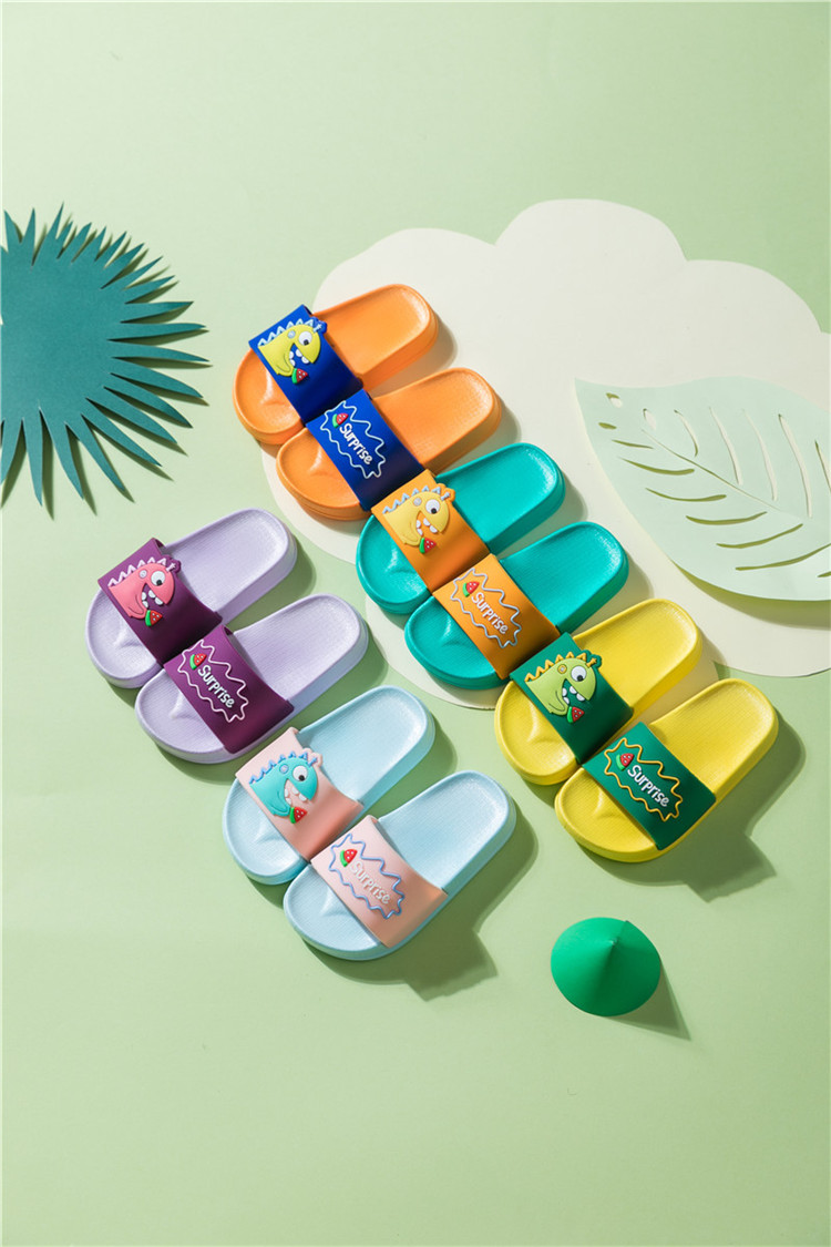 Custom Slippers Summer Kids Flip Flops Cartoon Fruit Beach Sandals Shoes Children Slippers