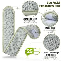 Diademas Faciales de Spa con Logotipo Personalizado, de Tela de Rizo, Ajustables, para Mujer, para Lavar la Cara, Maquillaje, Yoga, Toalla Elástica con Cierre Mágico