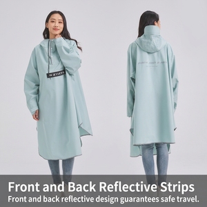 Cape <span class=keywords><strong>de</strong></span> <span class=keywords><strong>pluie</strong></span> imperméable à capuche pour <span class=keywords><strong>femme</strong></span>, idéale pour la conduite <span class=keywords><strong>de</strong></span> vélo électrique, la randonnée et le cyclisme - Utilisation individuelle - Product Image 5