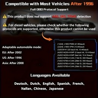 Herramienta de escáner de diagnóstico automotriz CY3001 12V OBD2 con analizador para todos los coches