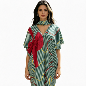 High Quality African Dashiki Printed <b>Silk</b> & Polyester Breathable Long <b>Dress</b> Robe Modest Plus Size <b>Kaftan</b> Style for Adults - Product Image 1