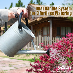 Regadera de metal decorativa alta con diseño de doble agarre y acabado mate suave para un uso fácil en áreas de jardín doméstico - Product Image 1