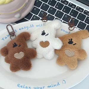 Llavero Colgante de Oso con Cabeza Inclinada en Forma de Corazón, Temática de Dibujos Animados, <span class=keywords><strong>para</strong></span> Mochila Escolar de Niñas, Accesorio de Moda, Venta Caliente - Product Image 4