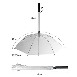 Parapluie transparent pour animaux de compagnie avec lumière LED pour chiens, utilisation en extérieur, léger, fournitures pour petits animaux - Product Image 3