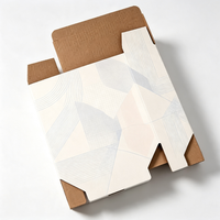 Boîtes d'emballage pliantes en papier kraft recyclé avec logo personnalisé, à extrémité repliée, pour produits ménagers