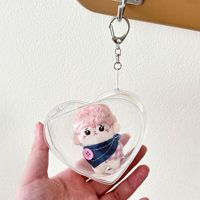 Sac à langer coloré en forme de cœur, mini pochette zippée, sac de poussette, sac de rangement multifonction en PVC, porte-clés décoratif d'extérieur