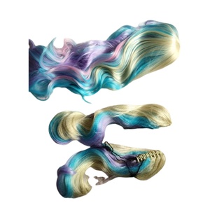 Long Curly Cosplay <strong>Wig</strong> with 2 Ponytails Synthetic Hair for Halloween Red Black Brown Pink <strong>Wig</strong> Heat Resistant <strong>Lolita</strong> <strong>Wigs</strong> Cap - Product Image 2
