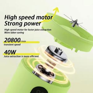 Personal Battery Powered Fruit Usb Rechargeable Blender 500Ml Electric Mini Portable Bottle Juicer - Product Image 3