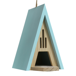 Nichoir triangulaire <span class=keywords><strong>en</strong></span> <span class=keywords><strong>bois</strong></span> de pin <span class=keywords><strong>pour</strong></span> oiseaux de jardin, à suspendre <span class=keywords><strong>en</strong></span> extérieur, taille personnalisée - Product Image 4