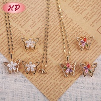 Parures de bijoux papillon en or pour femmes, dernières nouveautés
