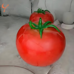 Nhà Máy Tùy Chỉnh Kích Thước Lớn Cà Chua Điêu Khắc Sợi Thủy Tinh Bức Tượng Rau Trái Cây Nhựa Trang Trại Trang Trí Sân Vườn Mô Hình Mô Hình - Product Image 2