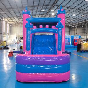 Yeni fabrika özel çocuk parti kullanımı düz renk PVC sıçrama ev açık şişme kale su kaydırağı THL marka satış - Product Image 4