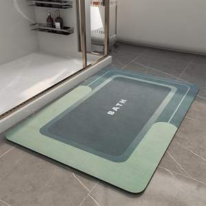 Tapis <span class=keywords><strong>de</strong></span> salle <span class=keywords><strong>de</strong></span> bain moderne fabriqué à <span class=keywords><strong>la</strong></span> machine, antidérapant, super absorbant, résistant aux taches, séchage rapide, tapis fin pour <span class=keywords><strong>baignoire</strong></span> et coiffeuse, facile à nettoyer - Product Image 1