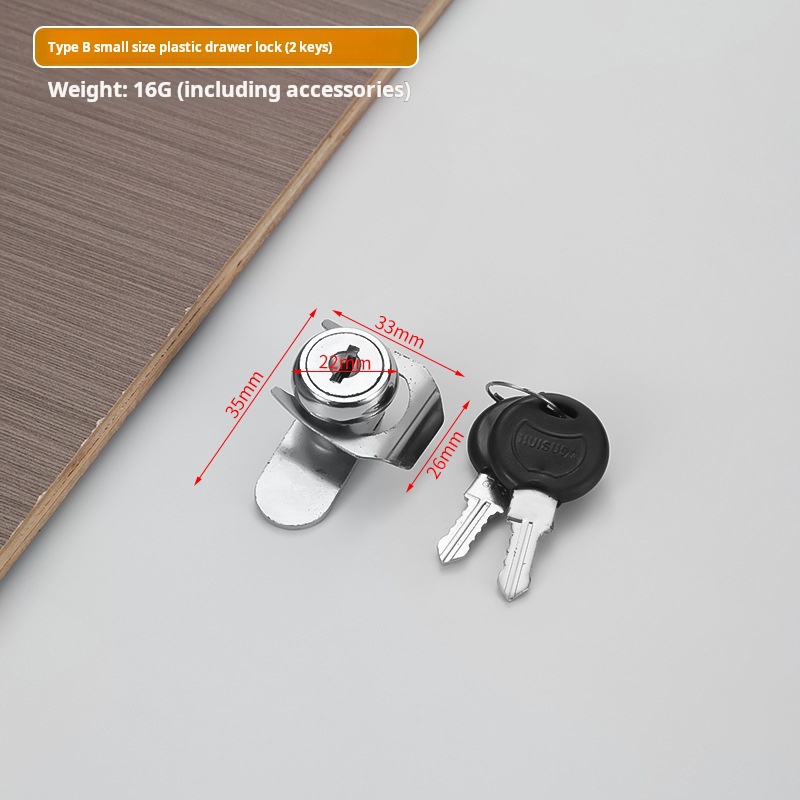 B-type plastic tongue lock (dual key)