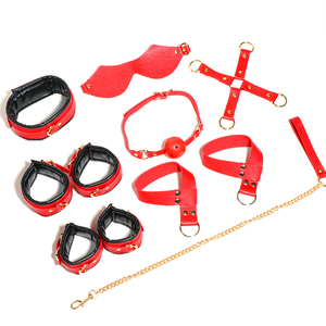 SM Fun - Juego de Accesorios de Bondage de Cuero Desmontables, Juguetes Sexuales para Parejas, Alternativas para el Coqueteo - Esposas y Tobilleras - Product Image 5