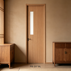 Porte coupe-feu intérieure moderne certifiée CE norme UE, insonorisée, résistante à l'eau, homologuée pour usage commercial - Product Image 1