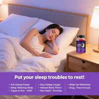 Complément alimentaire végétalien sans sucre à la mélatonine pour le sommeil et la récupération, conditionné en OEM – Gummies Sleep Well