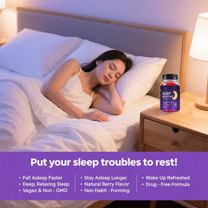 أوم مغلفة النوم بشكل جيد اللثة نباتي خالية من السكر الميلاتونين ملحق لاستعادة النوم الرعاية الصحية الملحق - Product Image 3