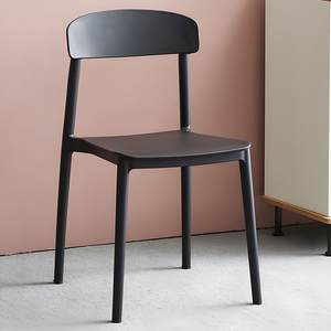 Chaises de salle à manger en plastique PP colorées, empilables, sans accoudoirs, design simple et moderne pour l'extérieur - Product Image 2