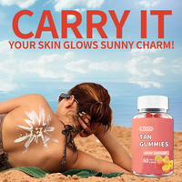 Vitamines de bronzage, gommes au zinc et minéraux pour une peau bronzée saine et un bronzage amélioré – Produits de beauté en forme de oursons gommeux