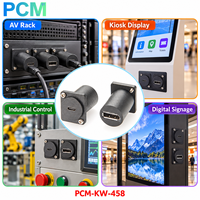Adaptateur USB-C vers DisplayPort 1.2 série D à montage sur panneau, 4K 60Hz, femelle-femelle, pour rack AV, kiosque, affichage de contrôle industriel
