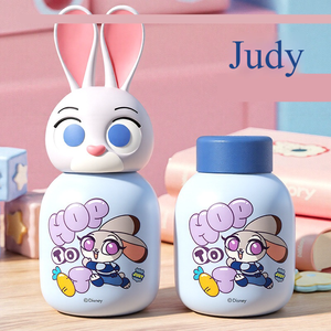 Gourde isotherme en acier inoxydable 316 pour enfants, motif dessin animé inspiré de Zootopia, avec <span class=keywords><strong>poignée</strong></span> et couvercle à paille, portable - Product Image 2