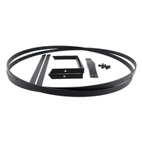 Support rond en métal pour bûches de bois, 30 pouces, en acier noir, pour intérieur/extérieur, support de rangement en bois