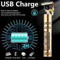 Tondeuse à cheveux électrique professionnelle T9 T-Blade pour hommes, sans fil, rechargeable par USB, réglable, en acier inoxydable, pour la barbe et le soin personnel