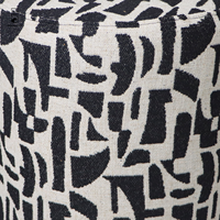 Pouf cylindrique moderne abstrait, tabouret rembourré rond, repose-pieds, tabouret d'appoint multifonctionnel pour salon et chambre à coucher