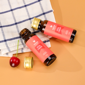 Tùy chỉnh nhãn bán buôn rỗng <span class=keywords><strong>50</strong></span> <span class=keywords><strong>ml</strong></span> hổ phách Vòng dược phẩm chai thủy tinh uống lỏng chai nước giải khát với Roll-On pilfer mũ - Product Image 6