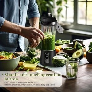 Nouveau mixeur portable sans fil haute puissance rechargeable par USB 500 ml, multifonctionnel pour fruits et légumes avec poignée et cordon - Product Image 3
