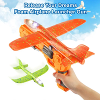 Lanceur de pistolets à mousse BJQ pour avions, jouet en plastique, emballage en boîte colorée, jeu d'extérieur pour les 5-13 ans et plus, jeu de lancer-récupération