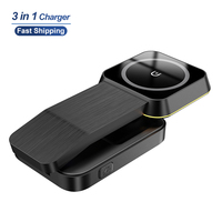 Support de chargeur sans fil Schitec 3 en 1 avec éclairage ambiant Max 15W Fabricant de chargeur sans fil pour Apple Wireless Series