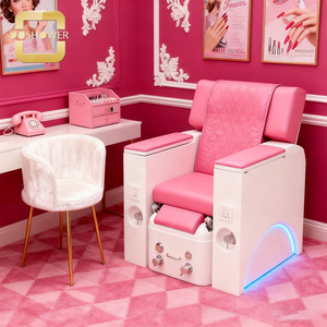 Sillón de pedicura estilo sofá con asiento tipo sofá y lavabo para pies a prueba de derrames, adecuado para salones de masaje de pies. - Product Image 1